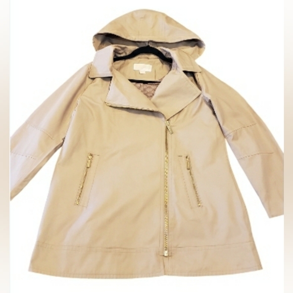 NWT Michael Kors short trench coat size Large ☀️ - Picture 1 of 10